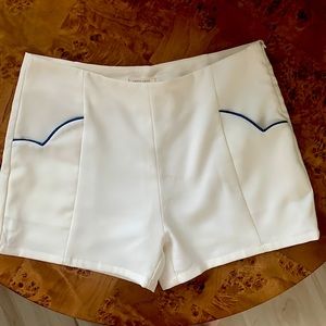 High waisted white shorts